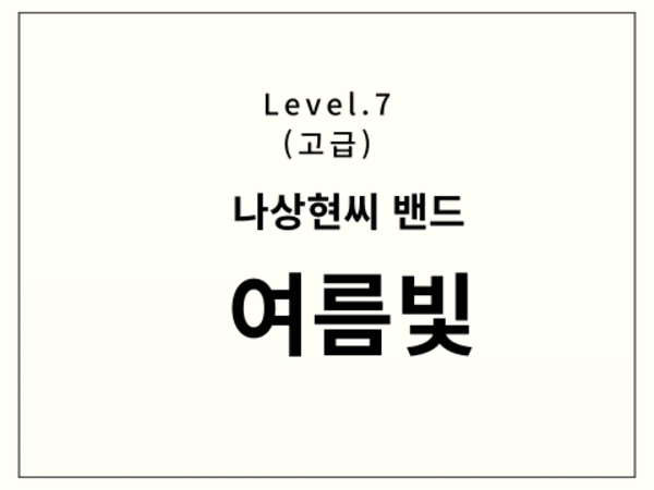 나상현씨밴드 - 여름빛