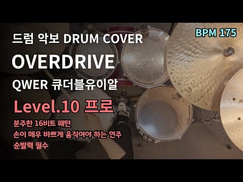 OVERDRIVE(오버드라이브) - QWER 드럼악보